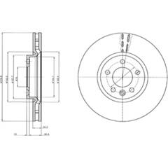 Jeu de 2 disques de frein DELPHI - BG9106