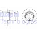 Jeu de 2 disques de frein DELPHI - BG2107