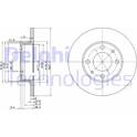 Jeu de 2 disques de frein DELPHI - BG2147