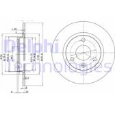 Jeu de 2 disques de frein DELPHI - BG2355