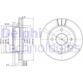 Jeu de 2 disques de frein DELPHI - BG2367