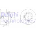 Jeu de 2 disques de frein DELPHI - BG2400