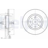 Jeu de 2 disques de frein DELPHI - BG2411