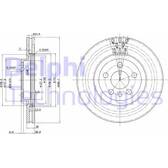 Jeu de 2 disques de frein DELPHI - BG2844
