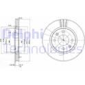 Jeu de 2 disques de frein DELPHI - BG2871