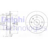 Jeu de 2 disques de frein DELPHI - BG3561
