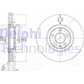 Jeu de 2 disques de frein DELPHI - BG3740