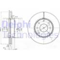 Jeu de 2 disques de frein DELPHI - BG3790