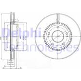 Jeu de 2 disques de frein DELPHI - BG3861C