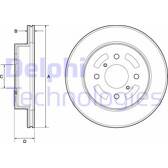Jeu de 2 disques de frein DELPHI - BG3941