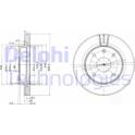 Jeu de 2 disques de frein DELPHI - BG4003