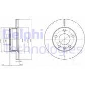 Jeu de 2 disques de frein DELPHI - BG4023