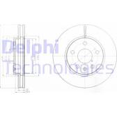 Jeu de 2 disques de frein DELPHI - BG4187C