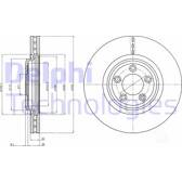 Jeu de 2 disques de frein DELPHI - BG4203C