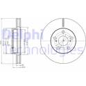 Jeu de 2 disques de frein DELPHI - BG4290