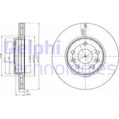 Jeu de 2 disques de frein DELPHI - BG4317C