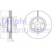 Jeu de 2 disques de frein DELPHI - BG4346C