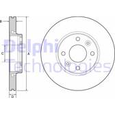 Jeu de 2 disques de frein DELPHI - BG4459C