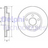 Jeu de 2 disques de frein DELPHI - BG4704C