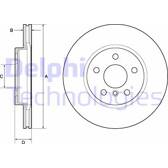 Jeu de 2 disques de frein DELPHI - BG4777C
