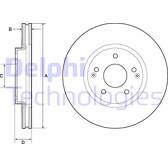 Jeu de 2 disques de frein DELPHI - BG4809C