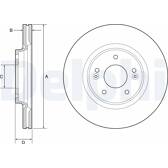Jeu de 2 disques de frein DELPHI - BG4931C