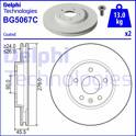 Jeu de 2 disques de frein DELPHI - BG5067C