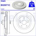 Jeu de 2 disques de frein DELPHI - BG5071C