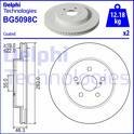 Jeu de 2 disques de frein DELPHI - BG5098C