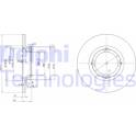 Brake disc set (2) DELPHI - BG2400