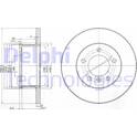 Brake disc set (2) DELPHI - BG2556