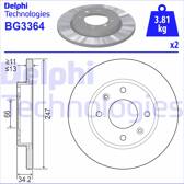 Brake disc set (2) DELPHI - BG3364