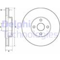 Brake disc set (2) DELPHI - BG3780