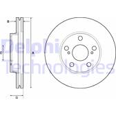 Brake disc set (2) DELPHI - BG4711C