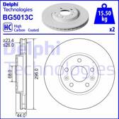 Brake disc set (2) DELPHI - BG5013C