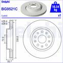 Front brake disc DELPHI - BG9521C