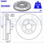 Brake disc (per unit) DELPHI - BG9891
