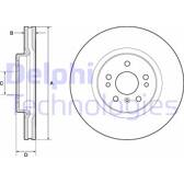 Brake disc (per unit) DELPHI - BG9968