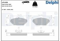 Front brake pad set