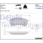 Front brake pad set DELPHI - LP1727