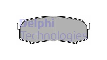 JEU DE PLAQUETTES FREIN ARRIÈRE, DELPHI