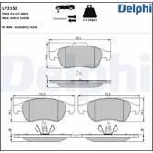 Jogo de pastilhas de freio dianteiro DELPHI - LP2152