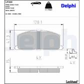 Jogo de pastilhas de freio dianteiro DELPHI - LP460