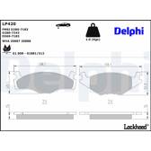 Delphi LP770 Set Pastiglie Freno A Disco Anteriori/Lucas, Basso Metallico Con Lamiera Anti-Squittio