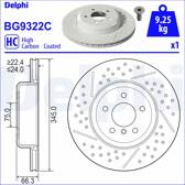 Brake disc (per unit) DELPHI - BG9322C