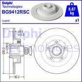 Brake disc (per unit) DELPHI - BG9412RSC