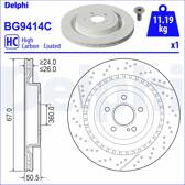 Brake disc (per unit) DELPHI - BG9414C
