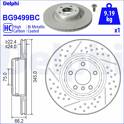 Rear brake disc DELPHI - BG9499BC