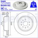Rear brake disc DELPHI - BG9515C