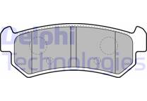 Rear brake pad set